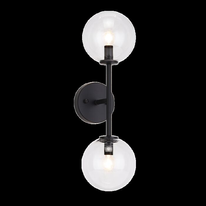Matteo Novo 2 Light Wall Sconce In Black