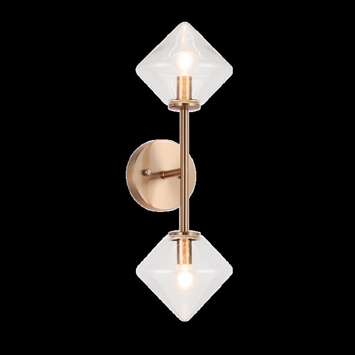Matteo Novo 2 Light Wall Sconce In Aged Gold Brass