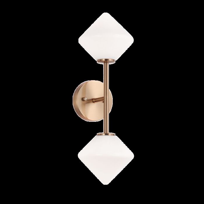 Matteo Novo 2 Light Wall Sconce In Aged Gold Brass