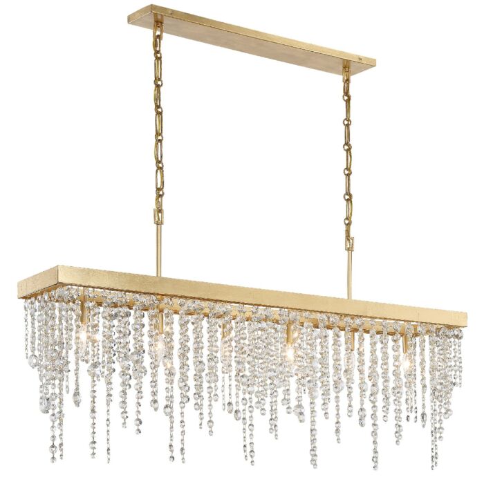 Crystorama Winham 6 Light Crystal Chandelier in Antique Gold