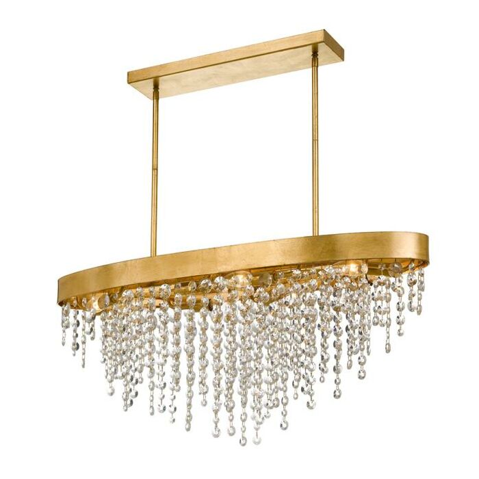 Crystorama Windham 8 Light 14 Inch Transitional Chandelier in Antique Gold with Clear Hand Cut Crystals