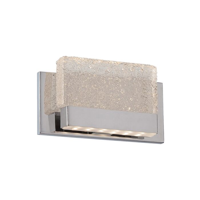 Modern Forms Glacier 1 Light Wall Sconce in Chrome