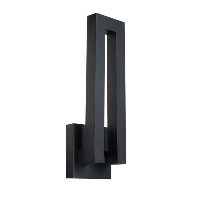 Modern Forms Forq 1 Light Outdoor Wall Light in Black