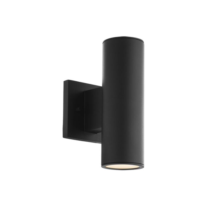 WAC Cylinder 3000K 2 Light Wall Sconce in Black