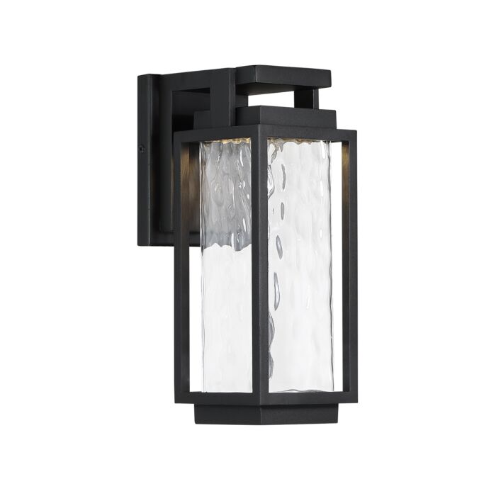 Modern Forms Two If By Sea 12 Inch Outdoor Wall Light in Black