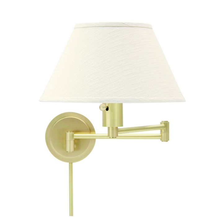 House of Troy Swing Arm Wall Lamp in Satin Brass Finish