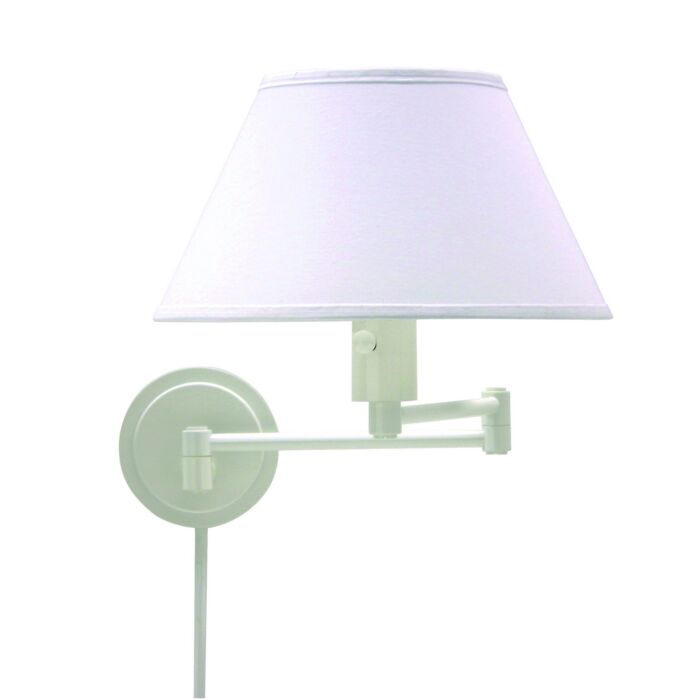 House of Troy Swing Arm Wall Lamp in White Finish