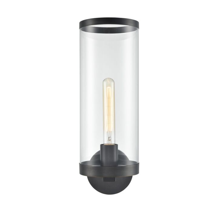 Alora Revolve Wall Sconce in Urban Bronze And Clear Glass