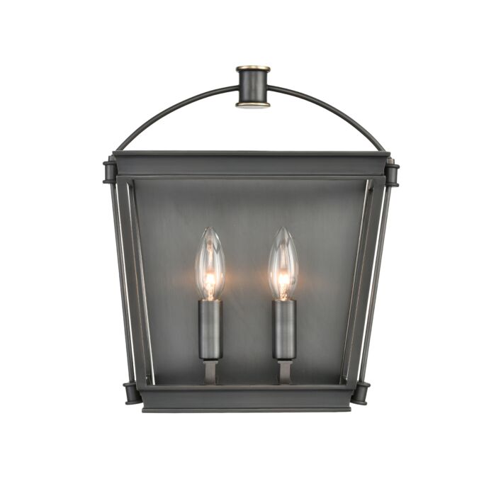 Alora Manor 2 Light Bathroom Wall Sconce in Urban Bronze