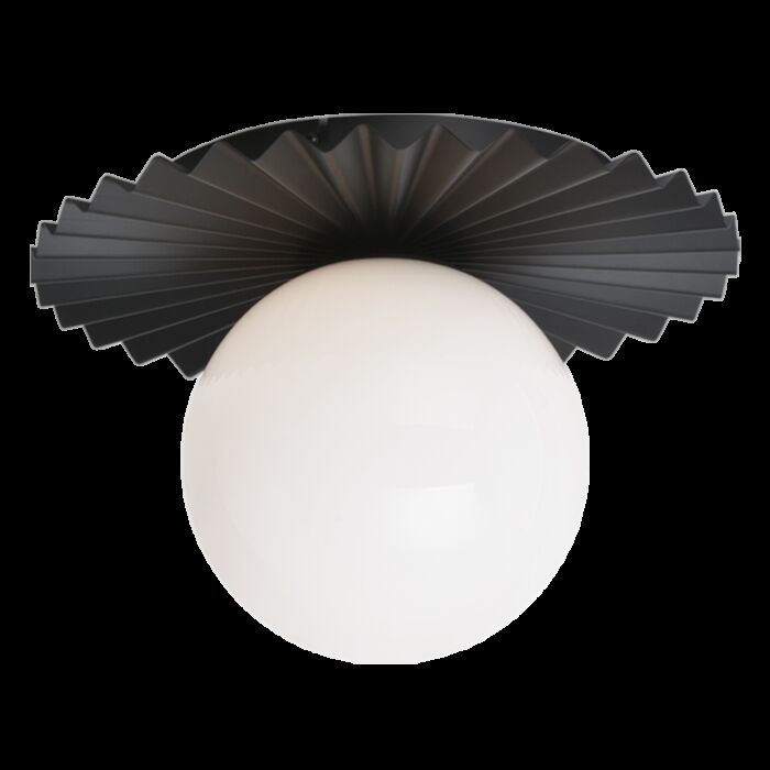 Matteo Modern Ruff 1 Light Wall Sconce In Black