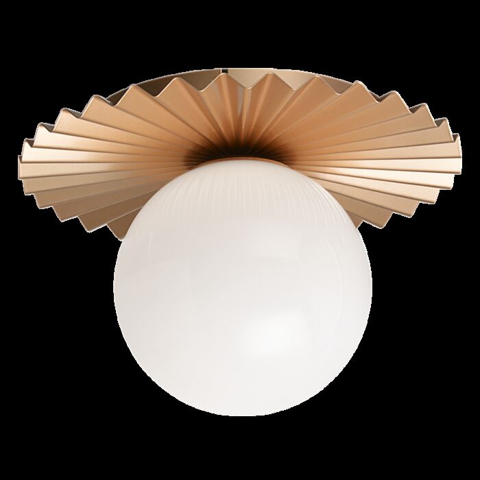 Matteo Modern Ruff 1 Light Wall Sconce In Matte Gold