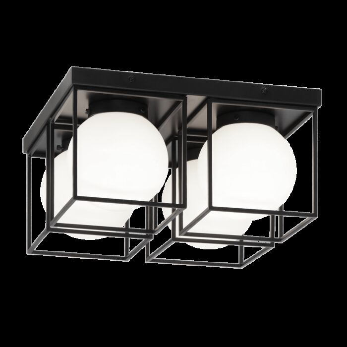 Matteo Squircle 4 Light Ceiling Light In Black