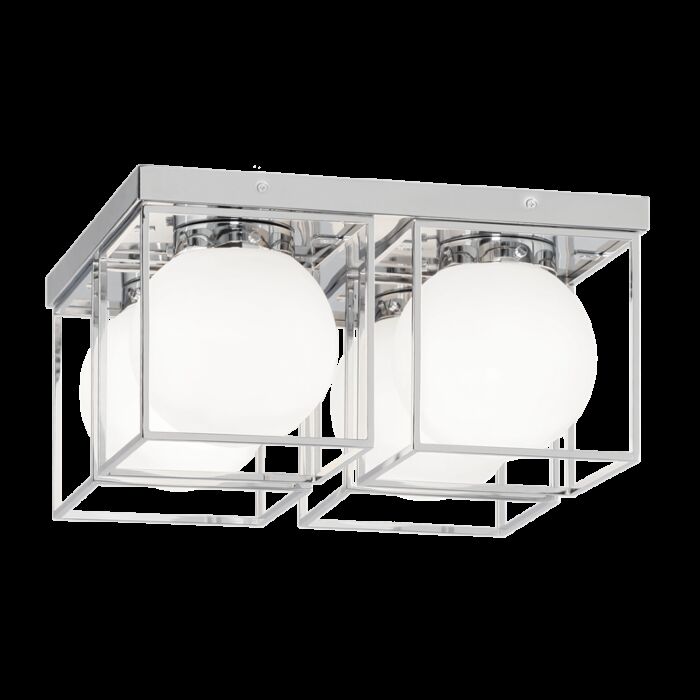 Matteo Squircle 4 Light Ceiling Light In Chrome