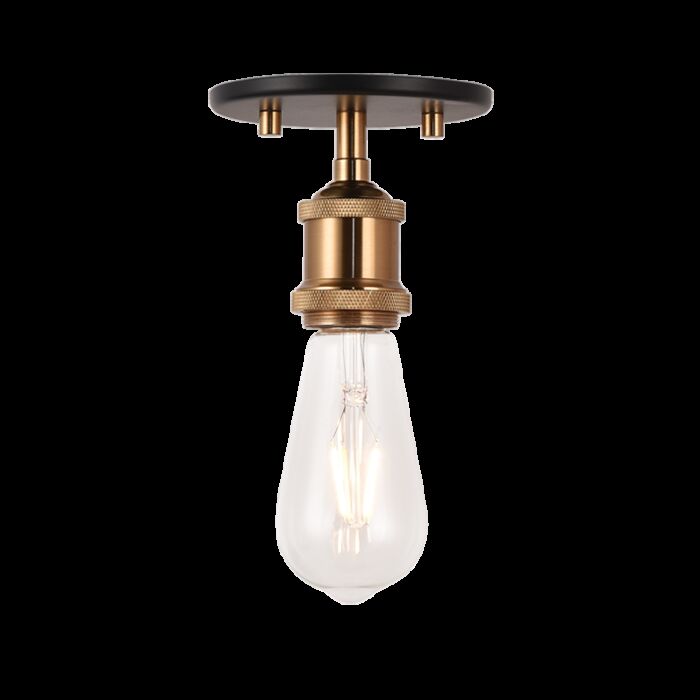 Matteo Bulstrode'S Workshop 1 Light Ceiling Light In Aged Gold Brass