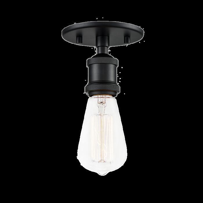 Matteo Bulstrode'S Workshop 1 Light Ceiling Light In Black