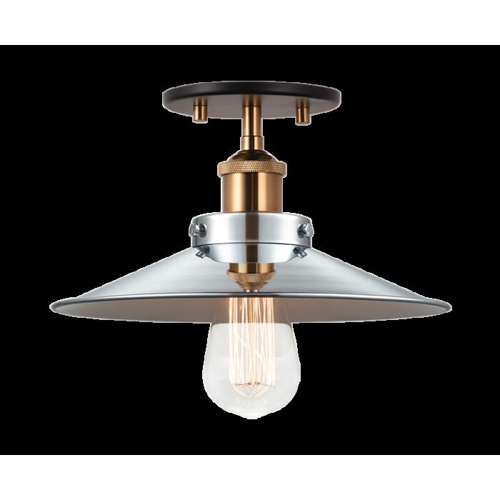 Matteo Bulstrode'S Workshop 1 Light Ceiling Light In Aged Gold Brass