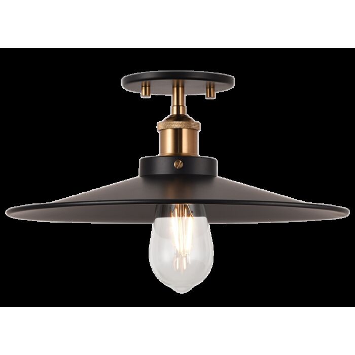 Matteo Bulstrode'S Workshop 1 Light Ceiling Light In Aged Gold Brass