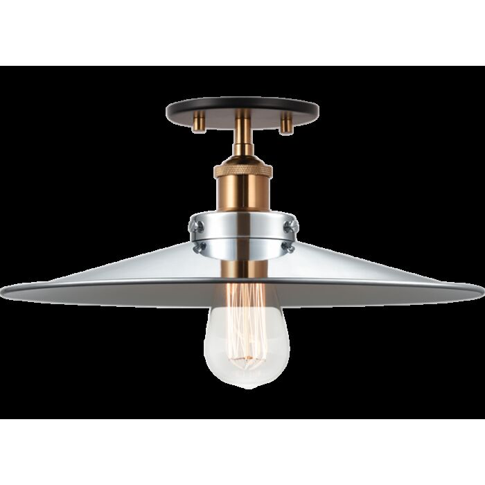 Matteo Bulstrode'S Workshop 1 Light Ceiling Light In Aged Gold Brass