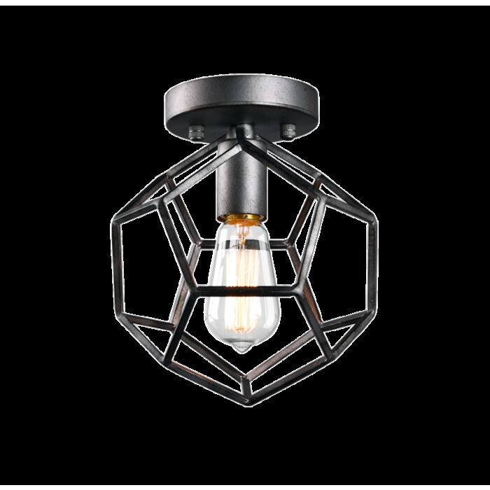 Matteo Geometry Series 1 Light Ceiling Light In Rusty Black