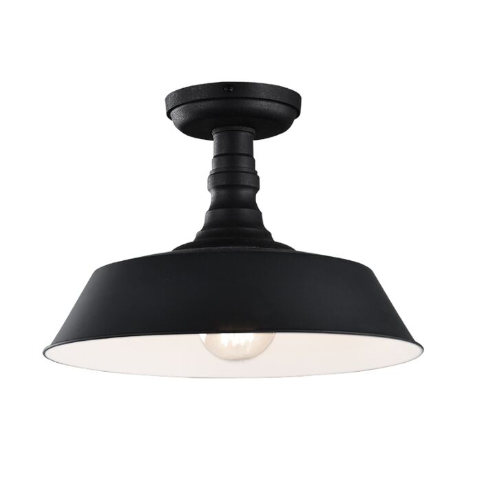 Matteo Scacchi 1 Light Ceiling Light In Dark Grey