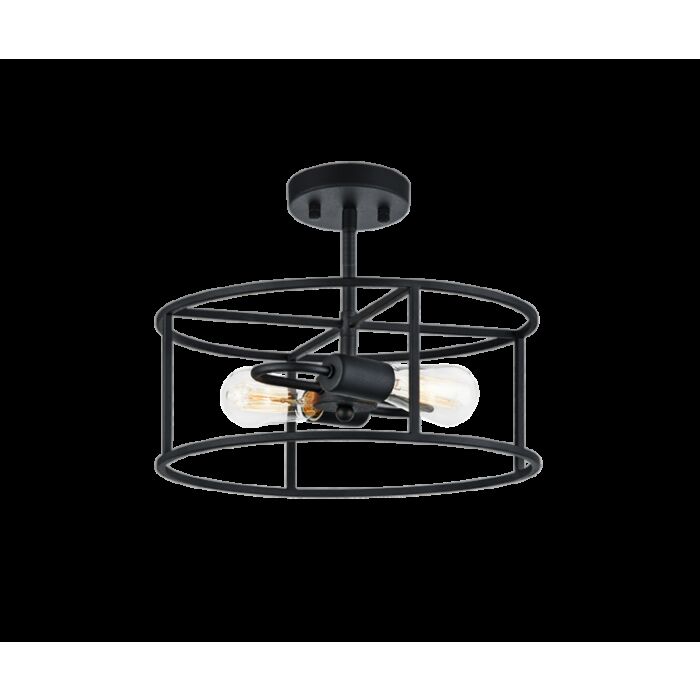 Matteo Candid 2 Light Ceiling Light In Rusty Black