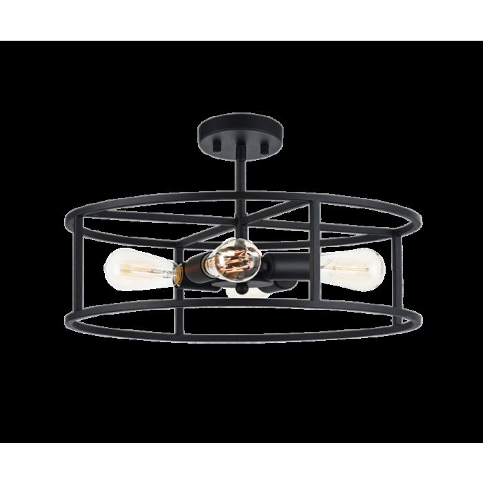 Matteo Candid 4 Light Ceiling Light In Rusty Black