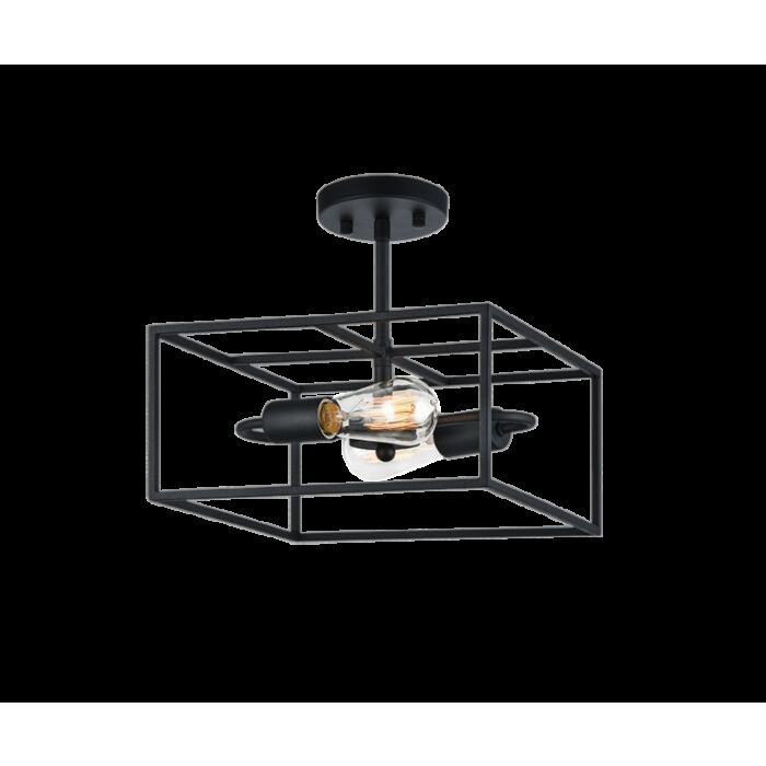 Matteo Candid 2 Light Ceiling Light In Rusty Black