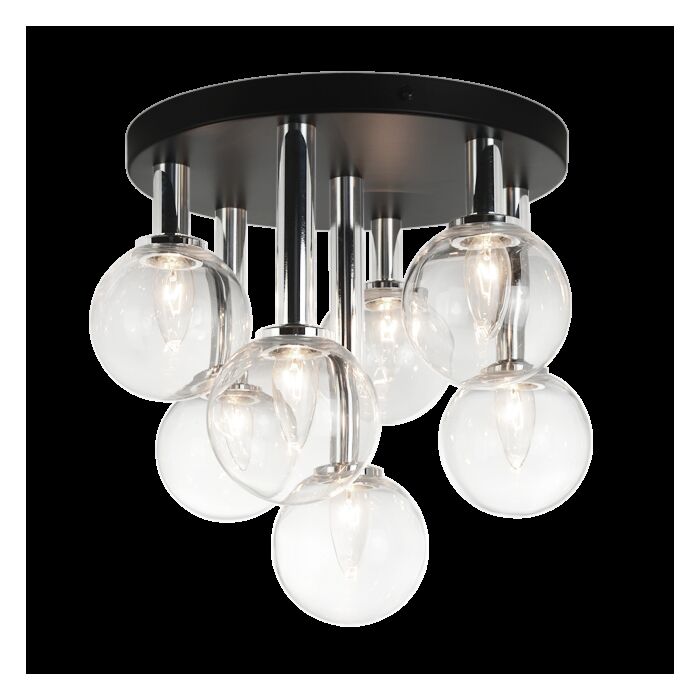 Matteo Stellar 7 Light Ceiling Light In Black