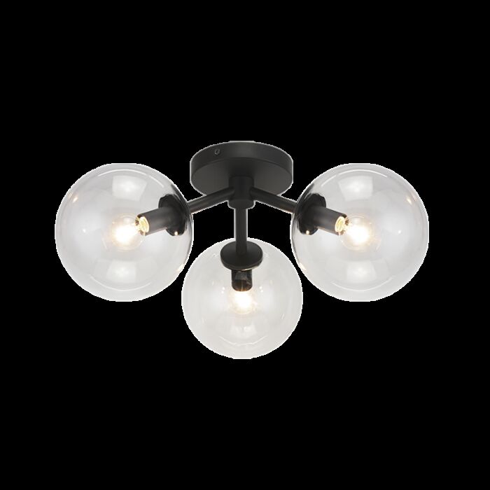 Matteo Novo 3 Light Ceiling Light In Black