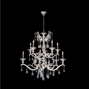  Vasari Traditional Chandelier in Two Tone Silver