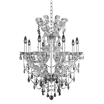 Brahms Eight Light Chandelier in Chrome by Allegri