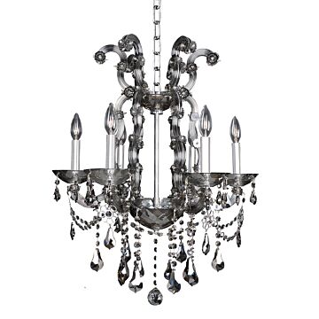 Brahms Six Light Chandelier in Chrome by Allegri