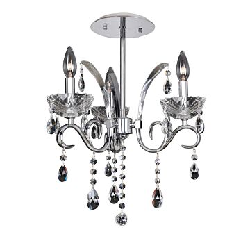 Catalani Three Light Flush Mount in Chrome by Allegri