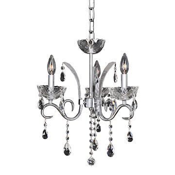 Catalani Three Light Chandelier in Chrome by Allegri