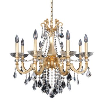 Barret Eight Light Chandelier in French Gold by Allegri