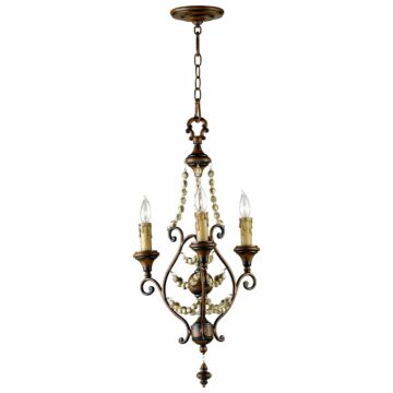 Cyan Design Meriel 3 Light Traditional Chandelier in Antiqued Sienna