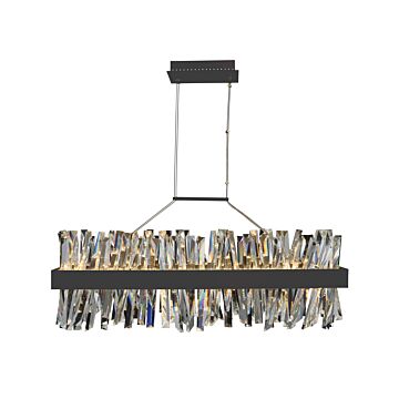 Allegri Glacier 36" LED Island in Matte Black