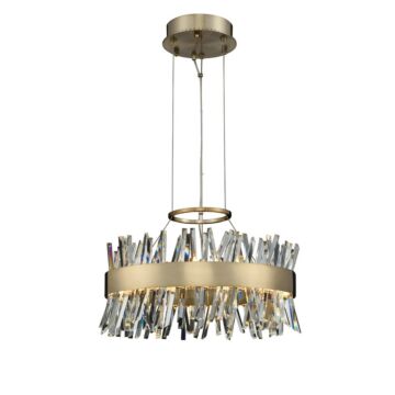 Allegri Glacier 20" LED Pendant in Matte Black