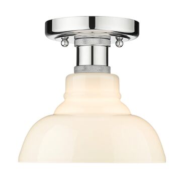 Carver CH One Light Flush Mount in Chrome by Golden
