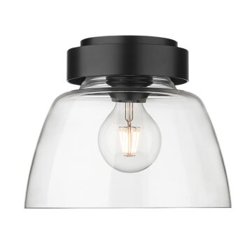 Remy One Light Flush Mount in Matte Black by Golden