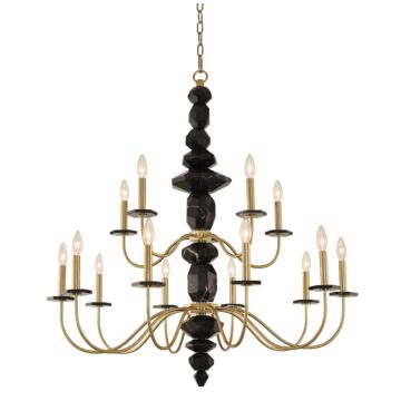  PiedraModern Chandelier in Brushed Brass