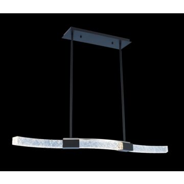  Athena Pendant Light in Matte Black w/ Polished Nickel