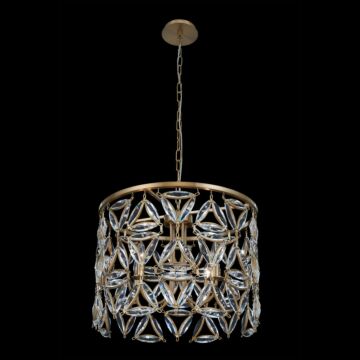 Triangulo 4-Light 22" Pendant in True Brass