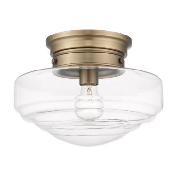 Ingalls MBS One Light Semi Flush Mount in Modern Brass by Golden