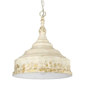 Keating AI Three Light Pendant in Antique Ivory by Golden