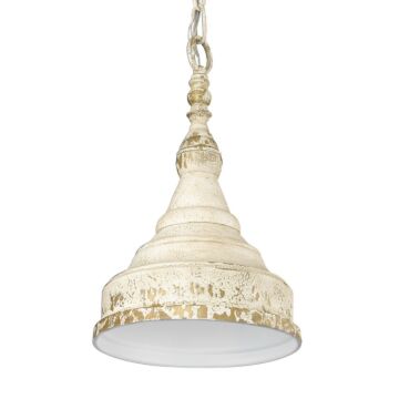 Keating One Light Mini Pendant in Antique Ivory by Golden