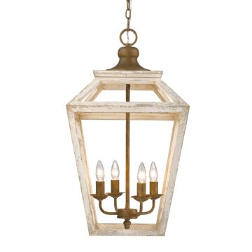 Haiden Four Light Pendant in Burnished Chestnut by Golden