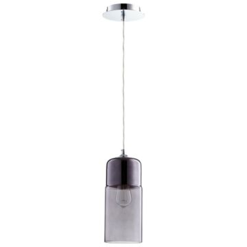 Cyan Design Berdan 14.5 Inch Smoke Glass Pendant in Chrome