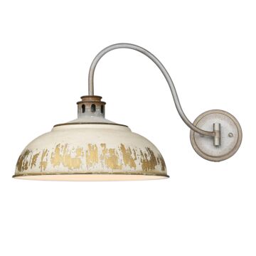 Kinsley One Light Wall Sconce in Aged Galvanized Steel by Golden