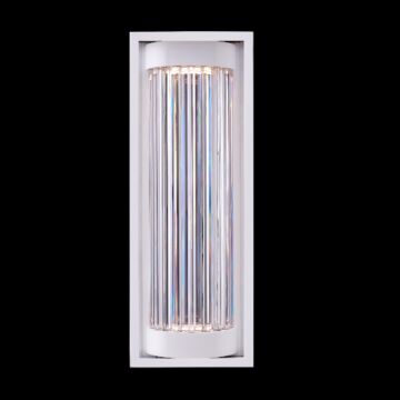 Cilindro Esterno 28" LED Outdoor Wall Sconce in Matte White